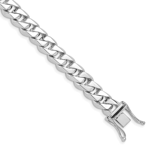 14k White Gold 8.6mm Hand-polished Traditional Link Chain-WBC-LK119W-8.5