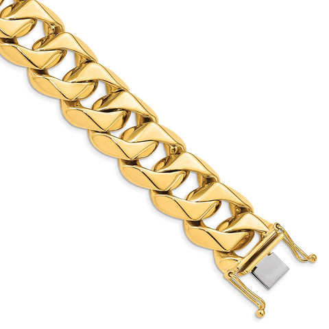 14k 19mm Hand-polished Traditional Link Bracelet-WBC-LK123-8