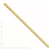 14k 7.25mm Hand-polished Rounded Curb Link Bracelet-WBC-LK124-9