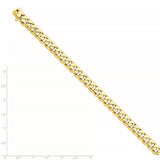 14k 8.3mm Hand-polished Rounded Curb Link Bracelet-WBC-LK125-9