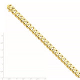 14k 9.6mm Hand-polished Rounded Curb Link Bracelet-WBC-LK126-9