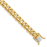 14k 9.6mm Hand-polished Rounded Curb Link Bracelet-WBC-LK126-8