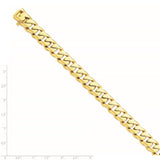 14k 10.8mm Hand-polished Rounded Curb Link Bracelet-WBC-LK127-9