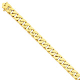 14K 11.6mm Hand-polished Fancy Link Bracelet-WBC-LK139-9