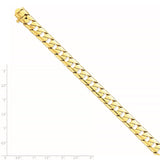 14k 10.2mm Hand-Polished Fancy Link Bracelet-WBC-LK141-9