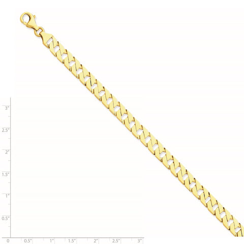 14k 7.4mm Hand-polished Fancy Link Chain-WBC-LK149-8