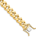 14k 11.5mm Hand-polished Fancy Link Bracelet-WBC-LK159-8