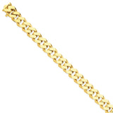 14k 11.5mm Hand-polished Fancy Link Bracelet-WBC-LK159-9