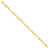 14K 5.5mm Hand-polished Fancy Link Bracelet-WBC-LK161-9