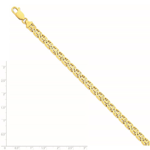 14K 6.75mm Hand-Polished Fancy Link Bracelet-WBC-LK163-8