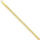 14K 6.75mm Hand-Polished Fancy Link Bracelet-WBC-LK163-9