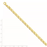 14K 6.2mm Hand-Polished Fancy Link Bracelet-WBC-LK170-9