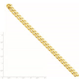 14k 8.6mm Hand-polished Fancy Link Bracelet-WBC-LK174-9