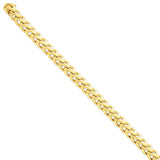 14k 8.6mm Hand-polished Fancy Link Bracelet-WBC-LK174-9