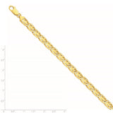 14K 7.5mm Hand-polished Fancy Link Bracelet-WBC-LK200-9