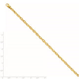 14k 4.2mm Hand-Polished Fancy Link Bracelet-WBC-LK302-9