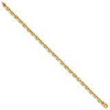 14k 4.2mm Hand-polished Fancy Link Bracelet-WBC-LK302-8