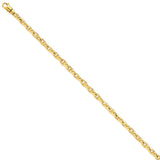 14k 4.2mm Hand-Polished Fancy Link Bracelet-WBC-LK302-9