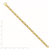 14k 5.5mm Fancy Link Bracelet-WBC-LK316-9