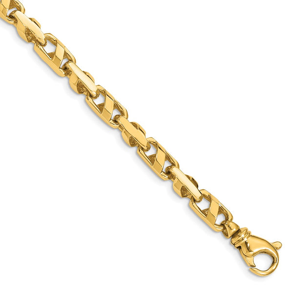 14k 5.5mm Fancy Link Bracelet-WBC-LK316-8