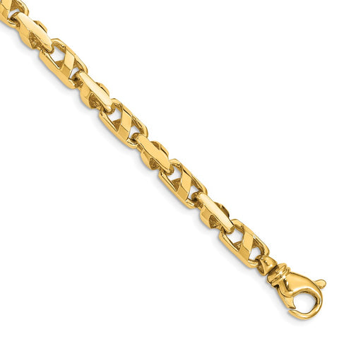 14k 5.5mm Fancy Link Bracelet-WBC-LK316-8