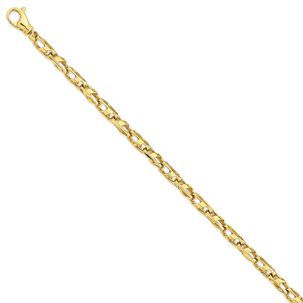 14k 5.5mm Fancy Link Bracelet-WBC-LK316-9