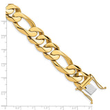 14k 15.7mm Fancy Heavy Figaro Link Bracelet-WBC-LK322-8.25