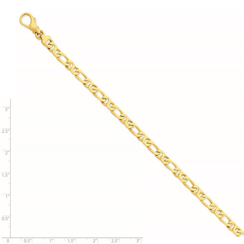 14k 4.8mm Polished Fancy Link Bracelet-WBC-LK359-8