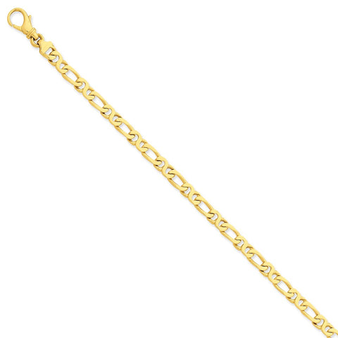 14k 4.8mm Polished Fancy Link Bracelet-WBC-LK359-8