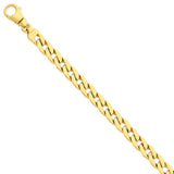 14K 9mm Polished Fancy Link Bracelet-WBC-LK374-9