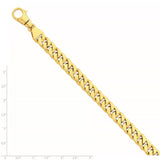 14k 10mm Polished Fancy Link Bracelet-WBC-LK386-9