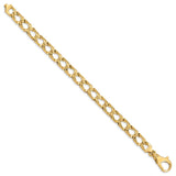 14k 8.6mm Polished Fancy Link Bracelet-WBC-LK393-8