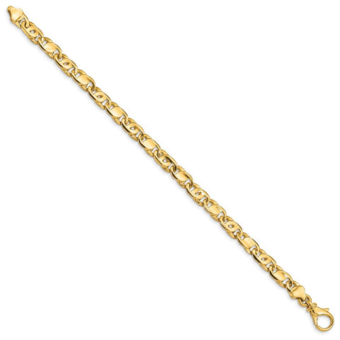 14k 5.80mm Polished Fancy Link Bracelet-WBC-LK399-7.25