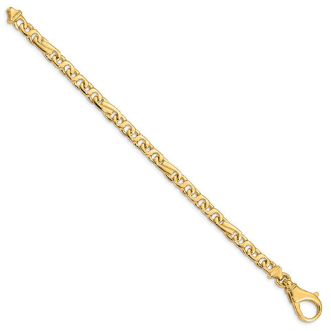 14K 5.8mm Polished Fancy Link Bracelet-WBC-LK400-7