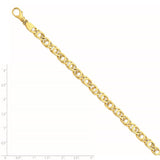 14K 7mm Polished Fancy Link Bracelet-WBC-LK405-9