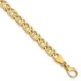 14K 7mm Polished Fancy Link Bracelet-WBC-LK405-8