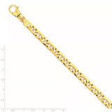 14K 8.5mm Hand-polished Fancy Link Bracelet-WBC-LK409-9