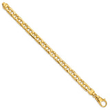 14K 8.5mm Hand-polished Fancy Link Bracelet-WBC-LK409-8.5