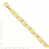 14k 10.4mm Hand-polished Fancy Link Chain-WBC-LK412-9