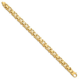 14k 10.1mm Hand-polished Fancy Link Bracelet-WBC-LK415-8.5