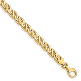 14K 6.1mm Hand-polished Fancy Link Bracelet-WBC-LK416-8