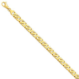 14K 7.9mm Fancy Link Bracelet-WBC-LK417-9