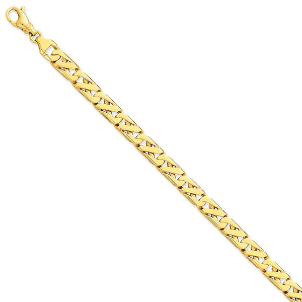 14K 7.9mm Fancy Link Bracelet-WBC-LK417-9