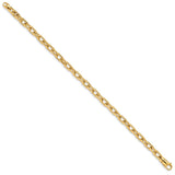 14k 5mm Hand-polished Fancy Link Bracelet-WBC-LK436-9