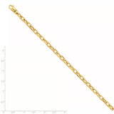 14k 5.9mm Hand-polished Fancy Link Bracelet-WBC-LK437-9