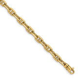 14k 5.1mm Hand-polished Fancy Link Bracelet-WBC-LK441-7.5