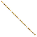 14k 5mm Hand-polished Fancy Link Bracelet-WBC-LK452-8.75