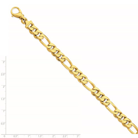 14k 7.7mm Polished Fancy Link Bracelet-WBC-LK459-9