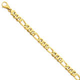 14k 7.7mm Polished Fancy Link Bracelet-WBC-LK459-9