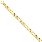 14k 8.5mm Polished Fancy Link Bracelet-WBC-LK462-9